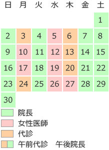 診療医師予定表2014.11